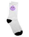 Adorable Avian-Inspired Purple Crew Socks for Adults - by TooLoud-Socks-TooLoud-White-Ladies-4-6-Davson Sales