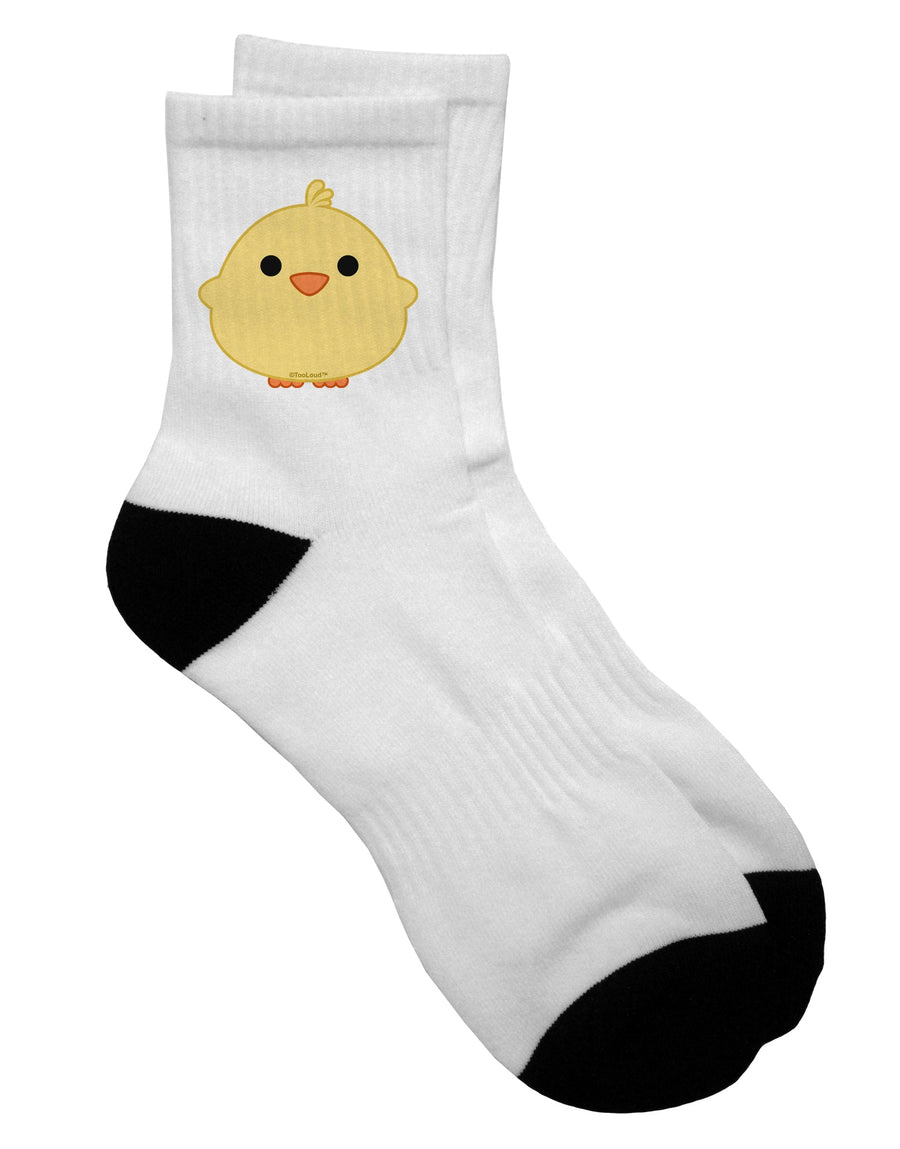 Adorable Avian-Inspired Yellow Adult Short Socks - by TooLoud-Socks-TooLoud-White-Ladies-4-6-Davson Sales