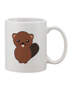 Adorable Beaver-Themed 11 oz Coffee Mug - TooLoud-11 OZ Coffee Mug-TooLoud-White-Davson Sales