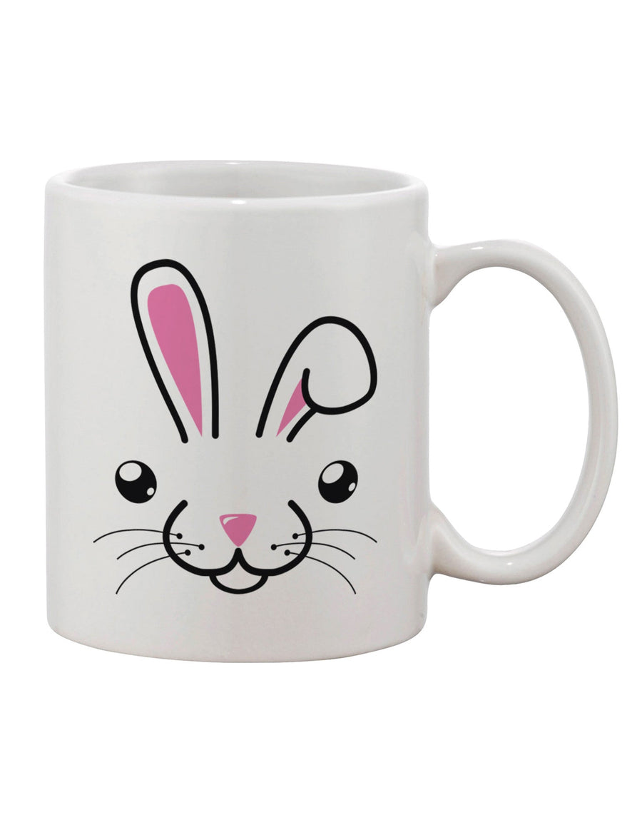 Adorable Bunny Face Printed 11 oz Coffee Mug - Expertly Crafted Drinkware TooLoud-11 OZ Coffee Mug-TooLoud-White-Davson Sales