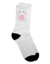 Adorable Bunny with Delightful Floppy Ears - Pink Crew Socks for Adults - by TooLoud-Socks-TooLoud-White-Ladies-4-6-Davson Sales