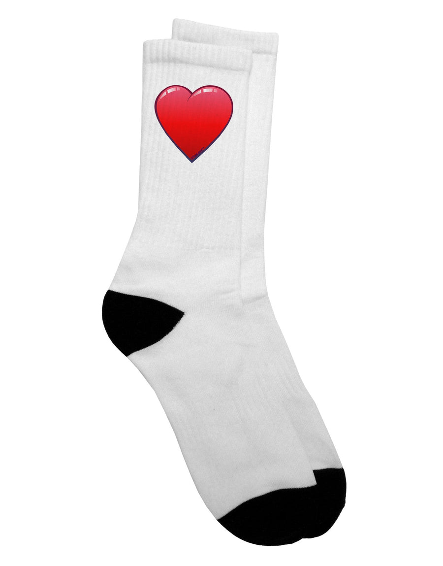 Adorable Cartoon Heart Crew Socks for Adults - TooLoud-Socks-TooLoud-White-Ladies-4-6-Davson Sales