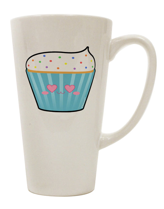 Adorable Cupcake with Sprinkles - Heart Eyes 16 Ounce Conical Latte Coffee Mug by TooLoud - Perfect for Sipping in Style-Conical Latte Mug-TooLoud-White-Davson Sales