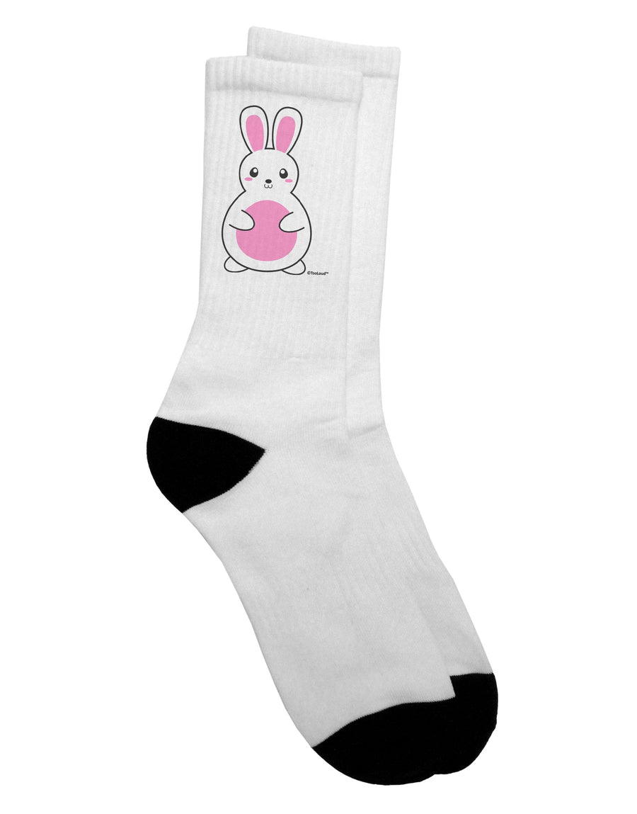 Adorable Easter Bunny Pink Adult Crew Socks - Exclusively by TooLoud