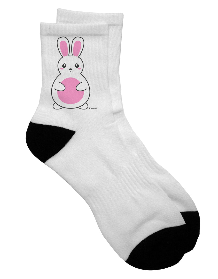 Adorable Easter Bunny Pink Adult Short Socks - Exclusively by TooLoud-Socks-TooLoud-White-Ladies-4-6-Davson Sales