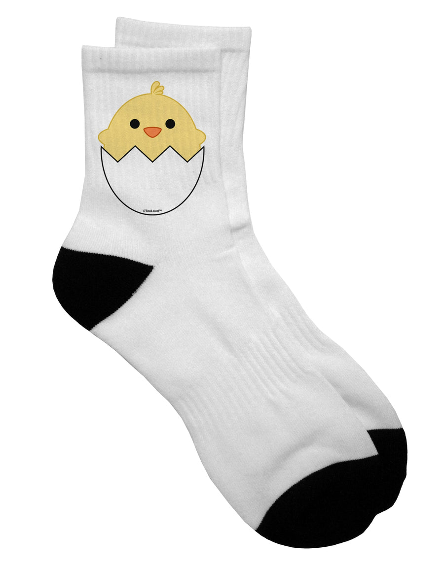 Adorable Hatching Chick Adult Short Socks - Exclusively by TooLoud-Socks-TooLoud-White-Ladies-4-6-Davson Sales