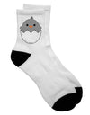 Adorable Hatching Chick Design - Stylish Gray Adult Short Socks - by TooLoud-Socks-TooLoud-White-Ladies-4-6-Davson Sales