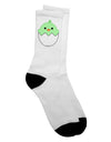Adorable Hatching Chick Design - Stylish Green Adult Crew Socks - by TooLoud-Socks-TooLoud-White-Ladies-4-6-Davson Sales
