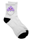 Adorable Hatching Chick Design - Stylish Purple Adult Short Socks - by TooLoud-Socks-TooLoud-White-Ladies-4-6-Davson Sales