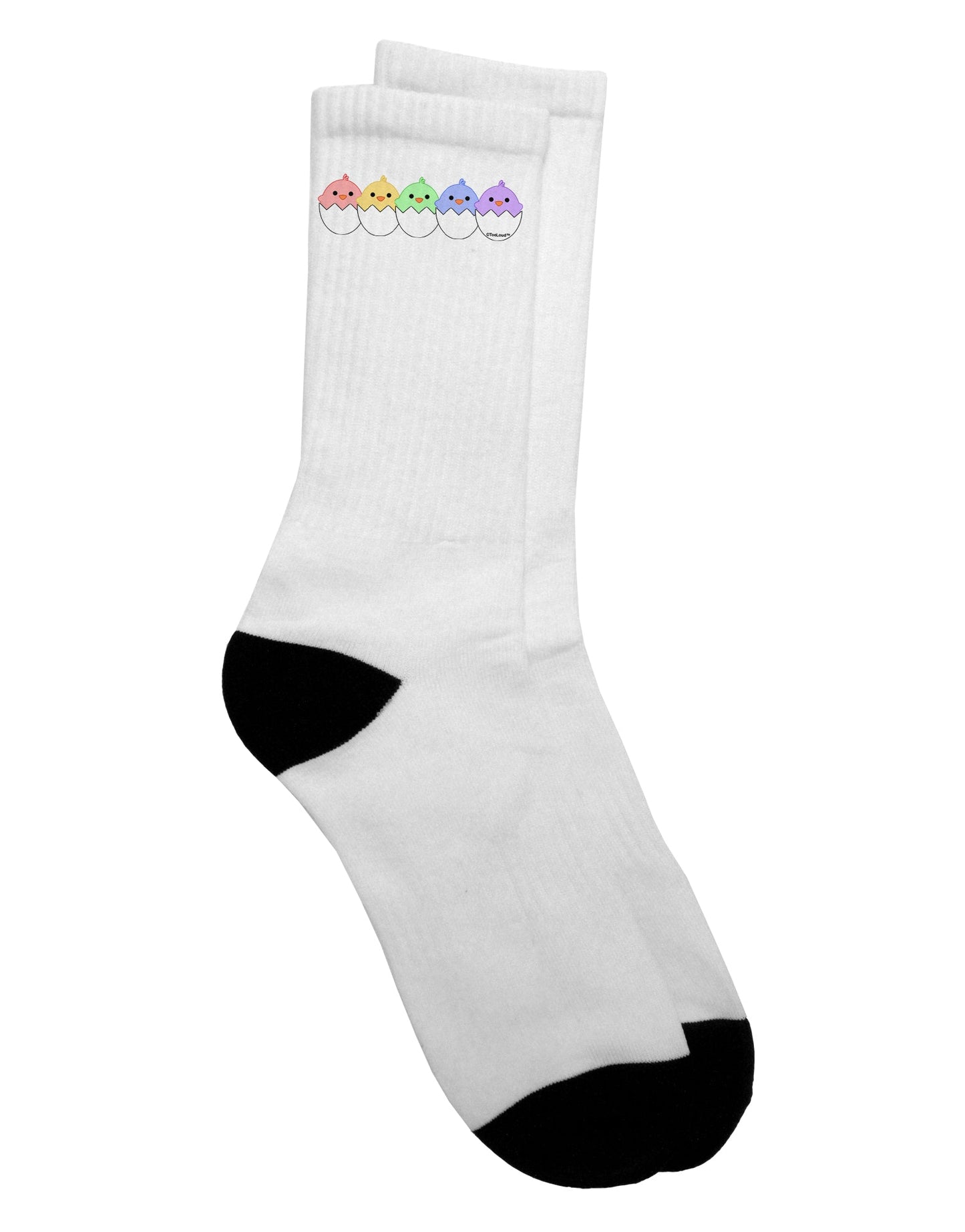 Adorable Hatching Chicks Group #2 Adult Crew Socks - Exclusively by TooLoud-Socks-TooLoud-White-Ladies-4-6-Davson Sales