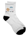 Adorable Milk and Cookie Coordinated Adult Short Socks - Crafted for Perfect Harmony - by TooLoud
