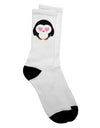 Adorable Penguin - Heart Eyes Crew Socks for Adults by TooLoud-Socks-TooLoud-White-Ladies-4-6-Davson Sales