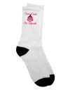 Adorable Pink Adult Crew Socks featuring an Owl Design - TooLoud-Socks-TooLoud-White-Ladies-4-6-Davson Sales