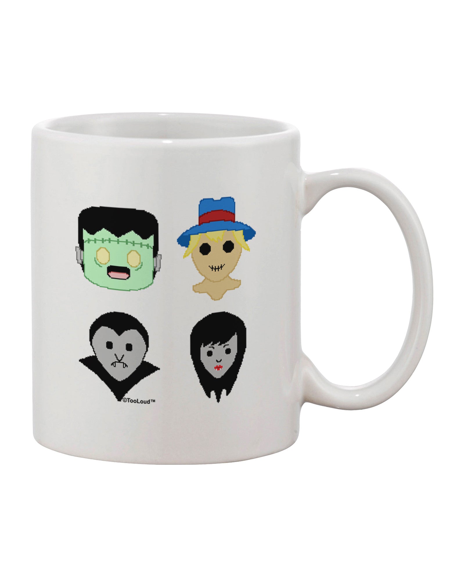 Adorable Pixel Creatures Imprinted 11 oz Coffee Mug - TooLoud-11 OZ Coffee Mug-TooLoud-White-Davson Sales