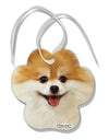 Adorable Pomeranian 1 Paw Print Shaped Ornament All Over Print-Ornament-TooLoud-White-Davson Sales