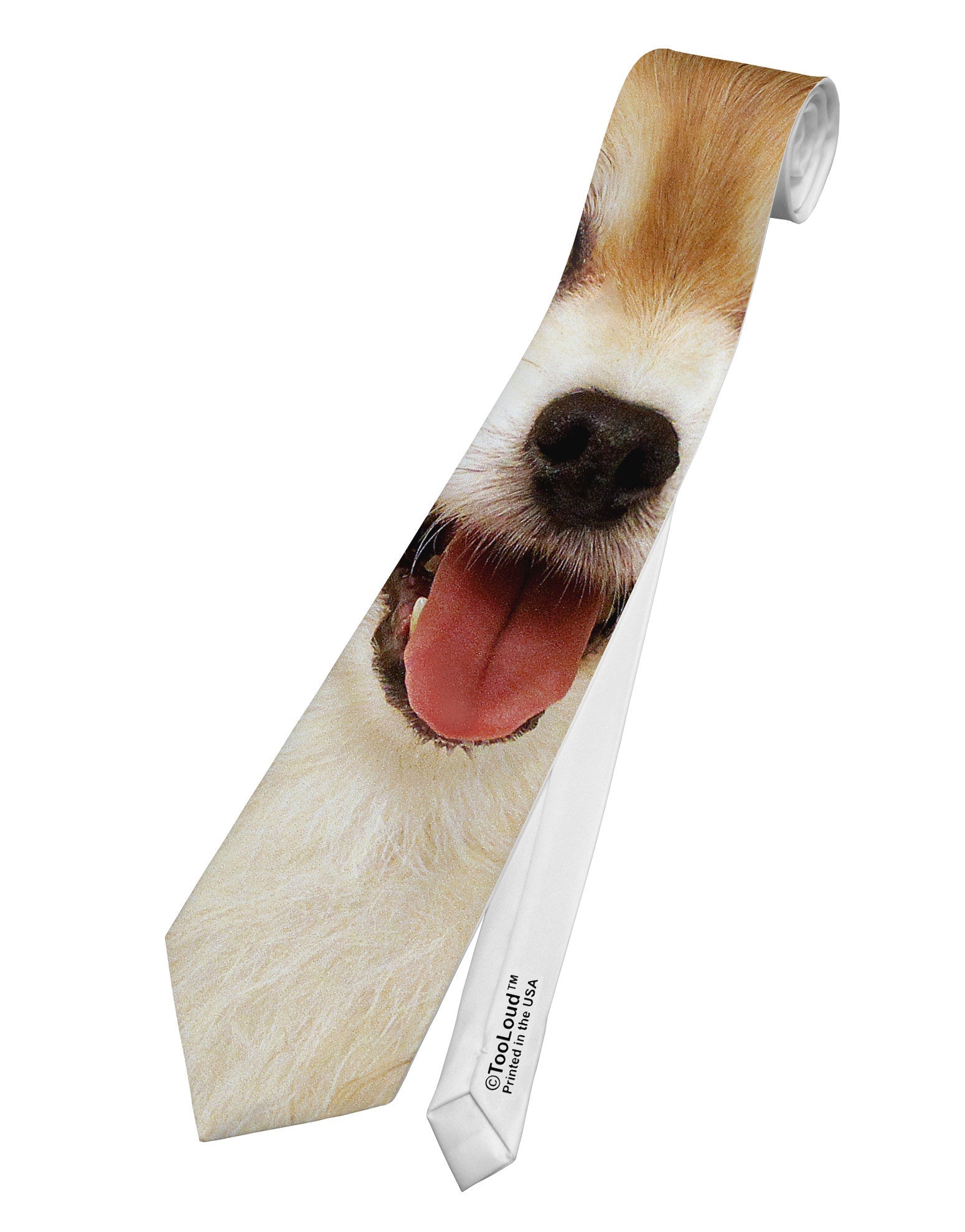 Adorable Pomeranian 1 Printed White Necktie All Over Print