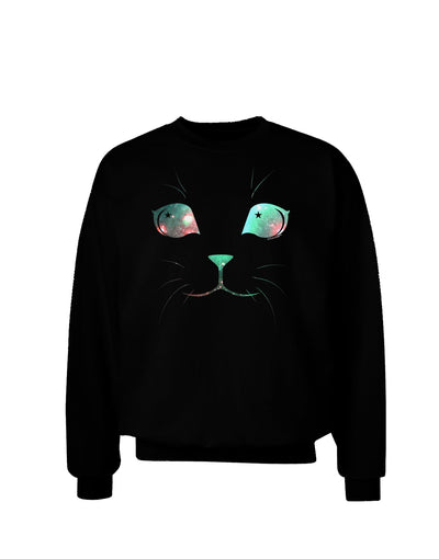 Adorable Space Cat Adult Dark Sweatshirt by-Sweatshirts-TooLoud-Black-Small-Davson Sales