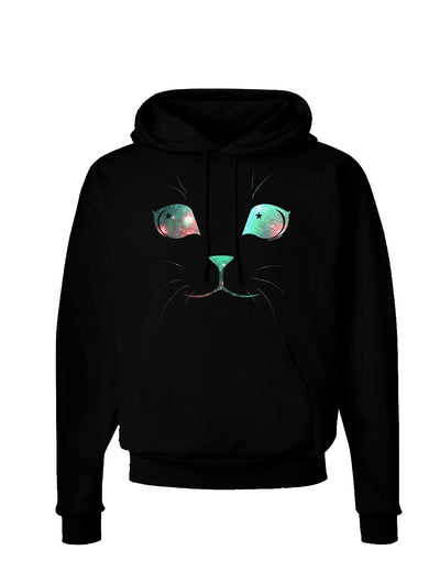 Adorable Space Cat Dark Hoodie Sweatshirt by-Hoodie-TooLoud-Black-Small-Davson Sales