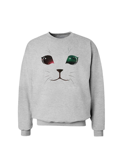 Adorable Space Cat Sweatshirt by-Sweatshirts-TooLoud-AshGray-Small-Davson Sales