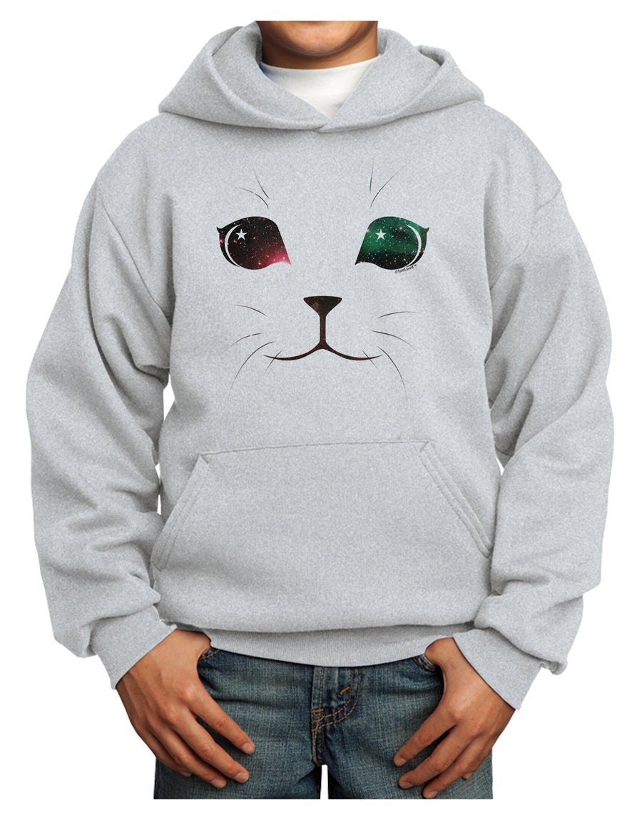 Adorable Space Cat Youth Hoodie Pullover Sweatshirt by-Youth Hoodie-TooLoud-White-XS-Davson Sales