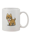 Adorable Standing Puppy Print 11 oz Coffee Mug - Perfect for Sipping in Style TooLoud-11 OZ Coffee Mug-TooLoud-White-Davson Sales