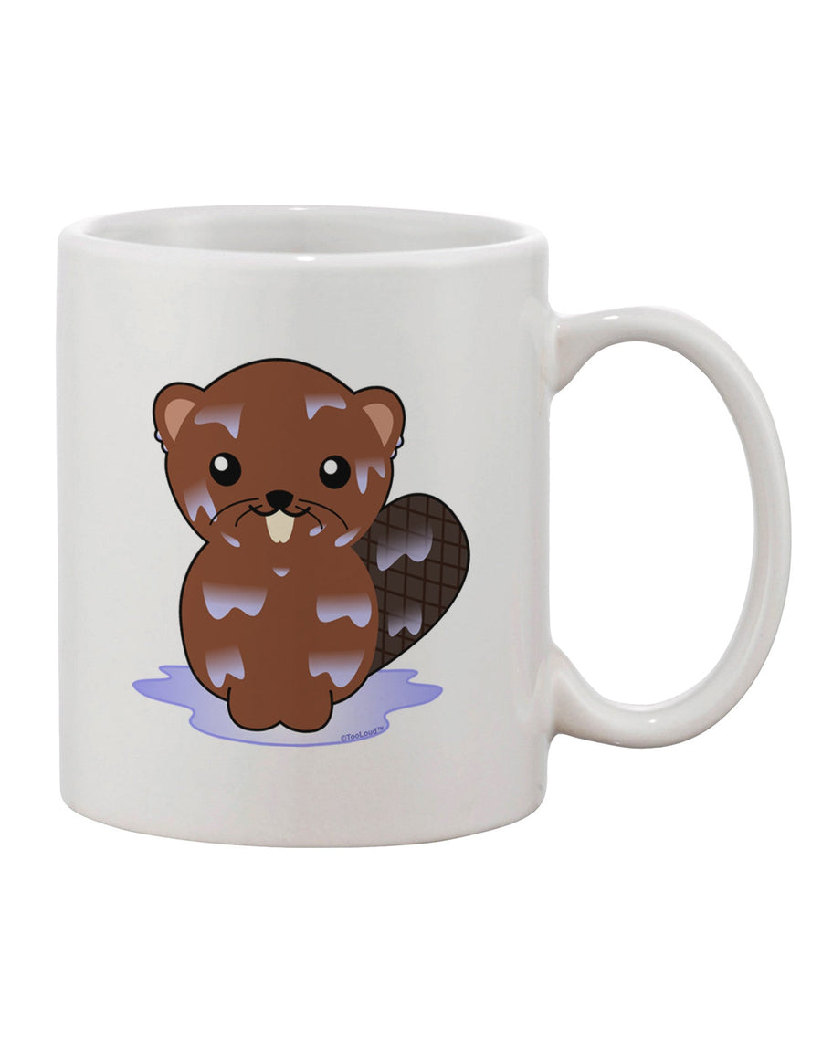 Adorable Wet Beaver Design on an 11 oz Coffee Mug - TooLoud-11 OZ Coffee Mug-TooLoud-White-Davson Sales