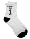 Adult Baseball Dad Jersey Short Socks - Enhance Your Style with TooLoud-Socks-TooLoud-White-Ladies-4-6-Davson Sales