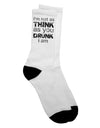 Adult Crew Socks - A Playful Twist on Intellectual Humor - TooLoud-Socks-TooLoud-White-Ladies-4-6-Davson Sales