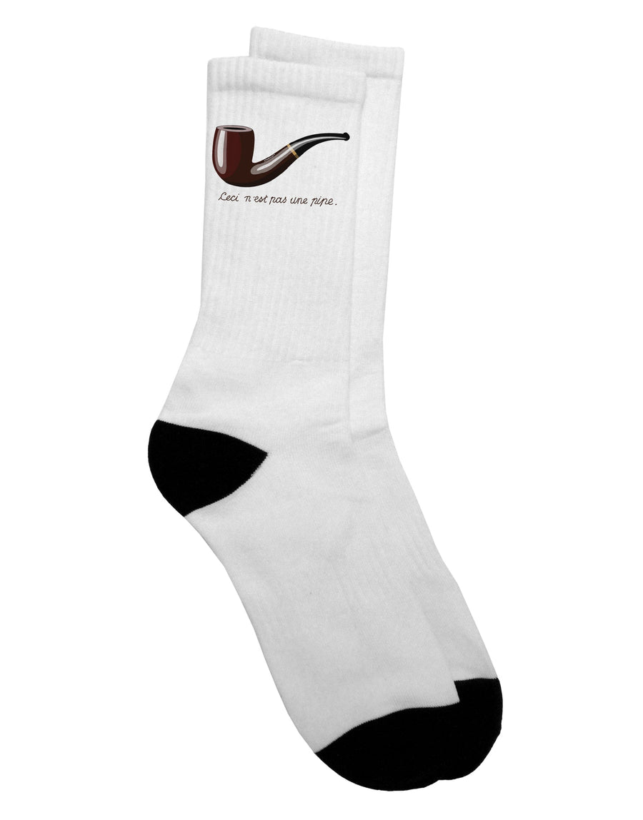 Adult Crew Socks - Ceci n'est pas une pipe - TooLoud-Socks-TooLoud-White-Ladies-4-6-Davson Sales