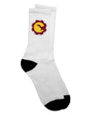 Adult Crew Socks featuring a Dinosaur Silhouette Splatter Design - by TooLoud-Socks-TooLoud-White-Ladies-4-6-Davson Sales