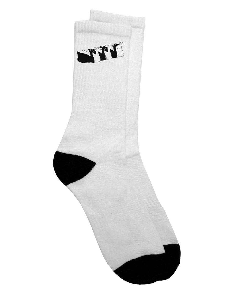 Adult Crew Socks featuring Six Geese A Laying - TooLoud-Socks-TooLoud-White-Ladies-4-6-Davson Sales
