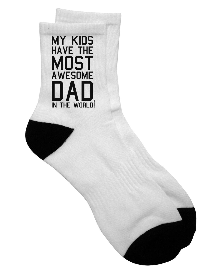 Adult Short Socks - Celebrate the Unparalleled Fatherhood of Your Kids-Socks-TooLoud-White-Ladies-4-6-Davson Sales