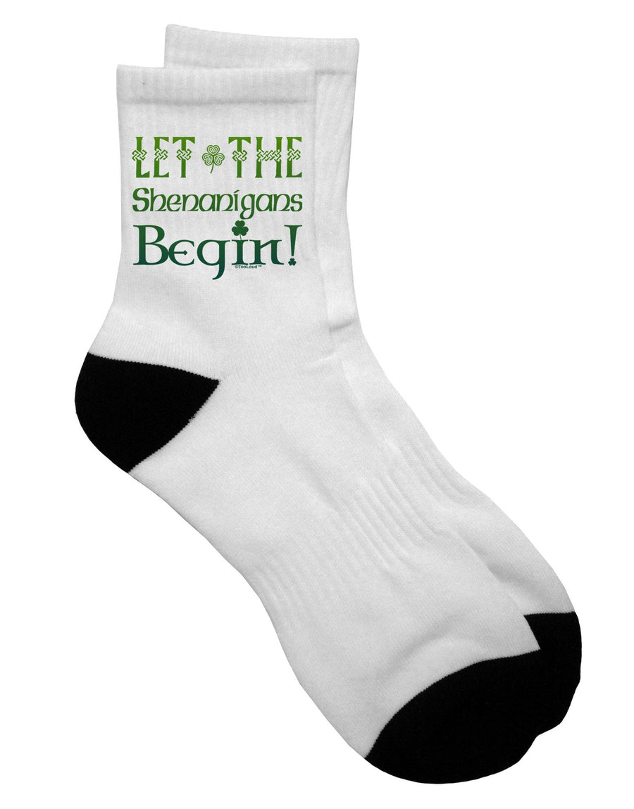 Adult Short Socks - Ignite the Shenanigans-Socks-TooLoud-White-Ladies-4-6-Davson Sales