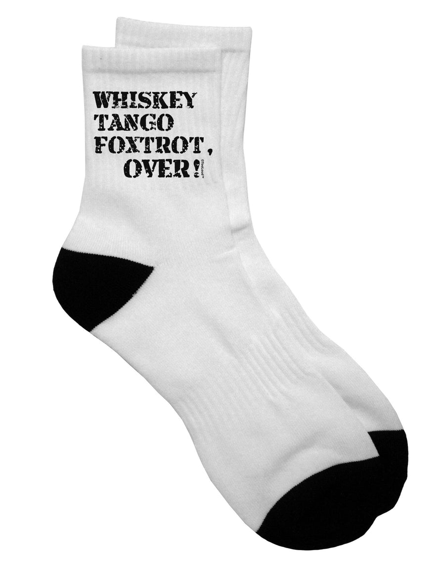 Adult Short Socks - Whiskey Tango Foxtrot Collection - TooLoud-Socks-TooLoud-White-Ladies-4-6-Davson Sales