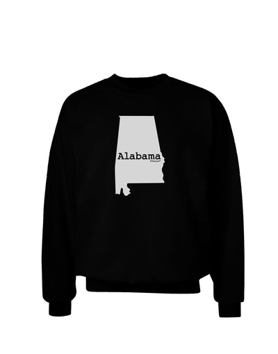 Alabama - United States Shape Adult Dark Sweatshirt by TooLoud-Sweatshirts-TooLoud-Black-Small-Davson Sales