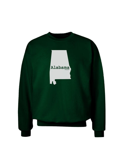 Alabama - United States Shape Adult Dark Sweatshirt by TooLoud-Sweatshirts-TooLoud-Deep-Forest-Green-Small-Davson Sales