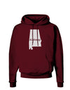 Alabama - United States Shape Dark Hoodie Sweatshirt by TooLoud-Hoodie-TooLoud-Maroon-Small-Davson Sales