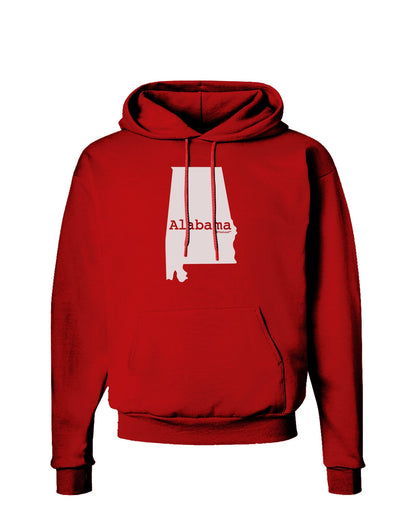 Alabama - United States Shape Dark Hoodie Sweatshirt by TooLoud-Hoodie-TooLoud-Red-Small-Davson Sales