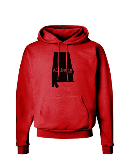 Alabama - United States Shape Hoodie Sweatshirt by TooLoud-Hoodie-TooLoud-Red-Small-Davson Sales