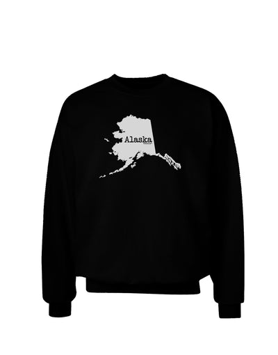 Alaska - United States Shape Adult Dark Sweatshirt by TooLoud-Sweatshirts-TooLoud-Black-Small-Davson Sales