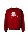 Alaska - United States Shape Adult Dark Sweatshirt by TooLoud-Sweatshirts-TooLoud-Deep-Red-Small-Davson Sales