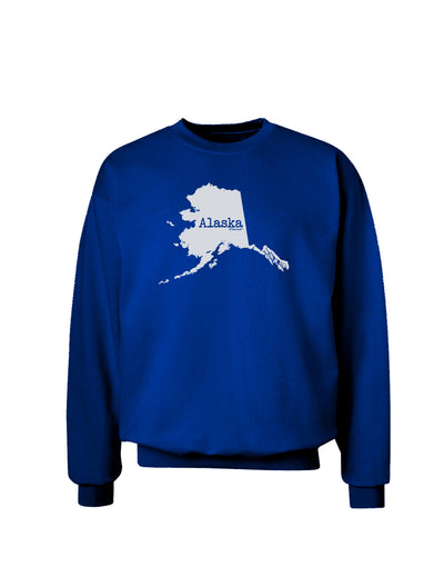 Alaska - United States Shape Adult Dark Sweatshirt by TooLoud-Sweatshirts-TooLoud-Deep-Royal-Blue-Small-Davson Sales