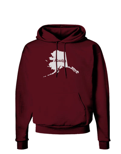 Alaska - United States Shape Dark Hoodie Sweatshirt by TooLoud-Hoodie-TooLoud-Maroon-Small-Davson Sales