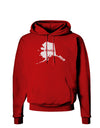 Alaska - United States Shape Dark Hoodie Sweatshirt by TooLoud-Hoodie-TooLoud-Red-Small-Davson Sales