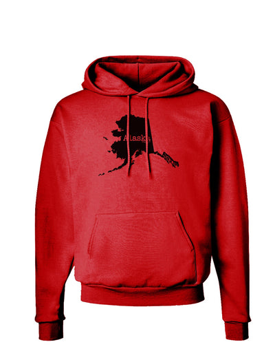 Alaska - United States Shape Hoodie Sweatshirt by TooLoud-Hoodie-TooLoud-Red-Small-Davson Sales