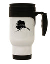 Alaska - United States Shape Stainless Steel 14oz Travel Mug-Travel Mugs-TooLoud-White-Davson Sales