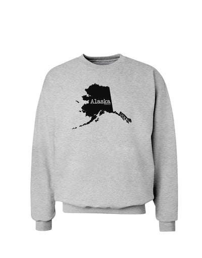 Alaska - United States Shape Sweatshirt by TooLoud-Sweatshirts-TooLoud-AshGray-Small-Davson Sales