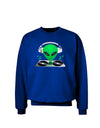 Alien DJ Adult Dark Sweatshirt-Sweatshirts-TooLoud-Deep-Royal-Blue-Small-Davson Sales