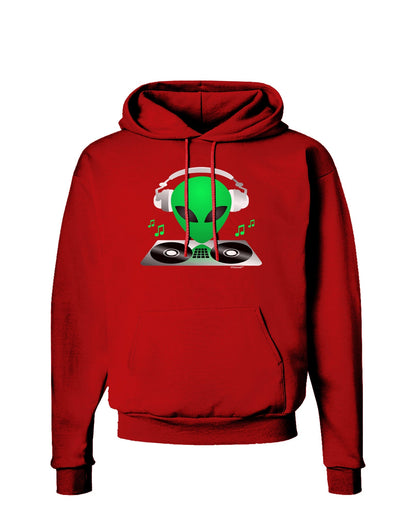 Alien DJ Dark Hoodie Sweatshirt-Hoodie-TooLoud-Red-Small-Davson Sales