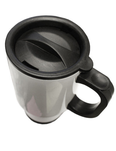 Alien DJ Stainless Steel 14oz Travel Mug-Travel Mugs-TooLoud-White-Davson Sales